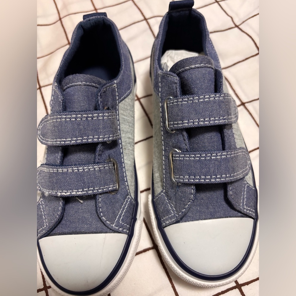 ANTLULU Kids Denim Velcro Sneakers